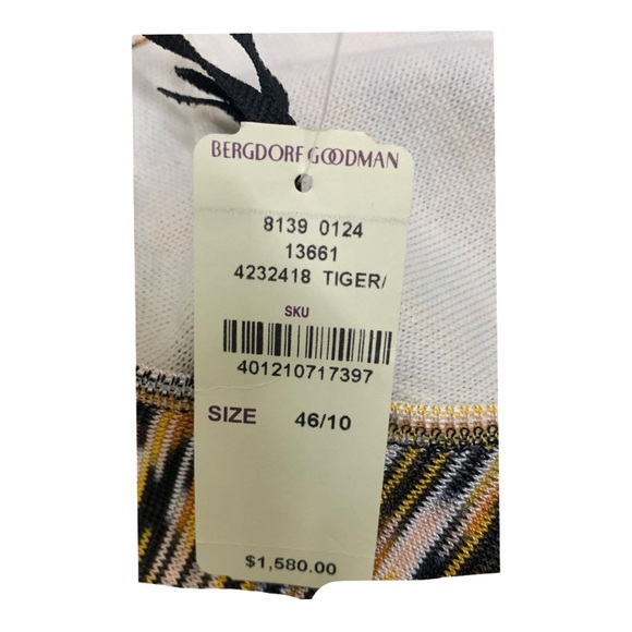 Missoni Milano Women's BlackMulticolor AnimalPrint WoolBlendDress Sz 48/10 NWT - Picture 3 of 10